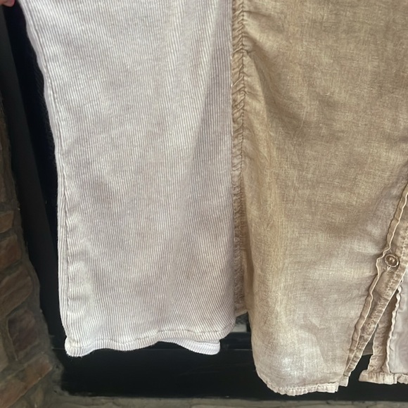 Brown ombre button down top with rolled sleeves and embellishments. Size 2X - Picture 7 of 12